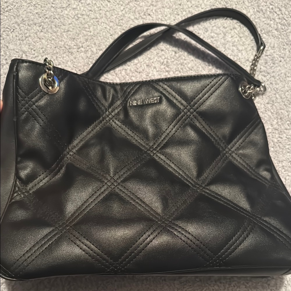Nine West Black Quilted Shoulder Bag